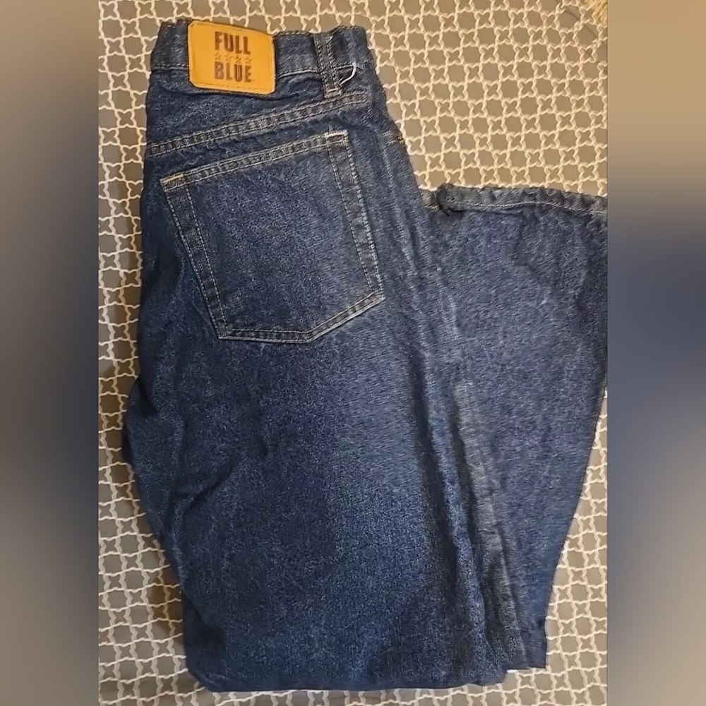 Vintage Full Blue Blanket Lined Denim Jeans 32x32